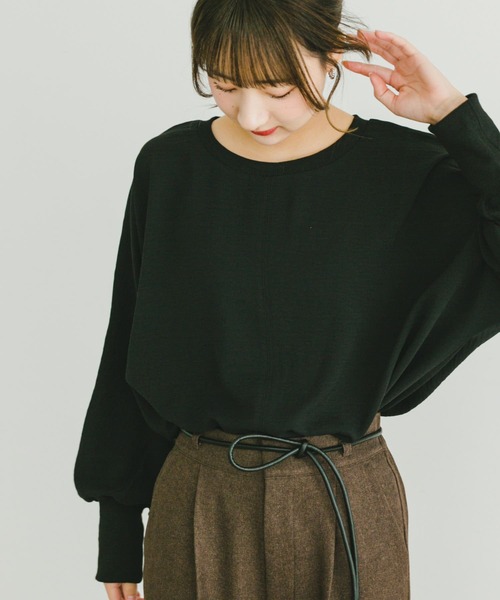 ITEMS URBANRESEARCH(アイテムズ アーバンリサーチ)の「リブドルマンブラウス(シャツ/ブラウス・レディース・ブラック/ミント/ホワイト・FREE)」の8枚目の写真