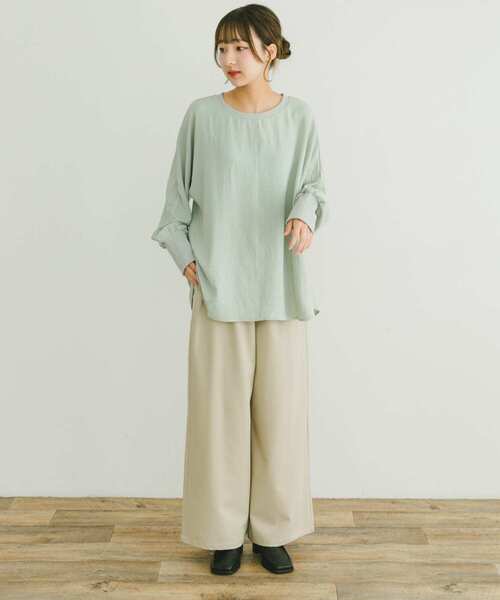 ITEMS URBANRESEARCH(アイテムズ アーバンリサーチ)の「リブドルマンブラウス(シャツ/ブラウス・レディース・ブラック/ミント/ホワイト・FREE)」の14枚目の写真