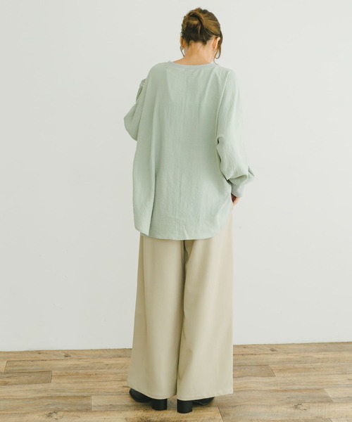 ITEMS URBANRESEARCH(アイテムズ アーバンリサーチ)の「リブドルマンブラウス(シャツ/ブラウス・レディース・ブラック/ミント/ホワイト・FREE)」の16枚目の写真
