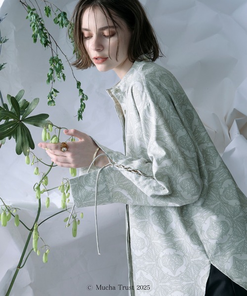 Ezick（エジック）の「【Ezick×MUCHA】ノーカラーシャツ（シャツ/ブラウス・レディース・オリーブ/ブルー・FREE）」の17枚目の写真