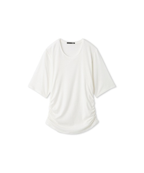 styling/（スタイリング）の「ギャザーカットトップス（Tシャツ/カットソー・レディース・ホワイト/イエロー/ブラウン・FREE）」の2枚目の写真