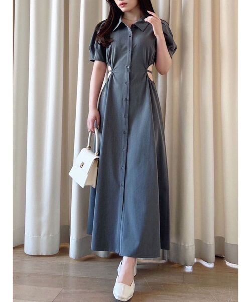 RESEXXY（リゼクシー）の「ウエストオープンシャツワンピース（ワンピース・レディース・ピンク/その他1/チャコールグレー・FREE）」の18枚目の写真