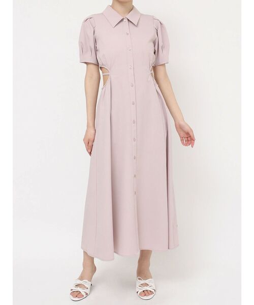 RESEXXY（リゼクシー）の「ウエストオープンシャツワンピース（ワンピース・レディース・ピンク/その他1/チャコールグレー・FREE）」の5枚目の写真