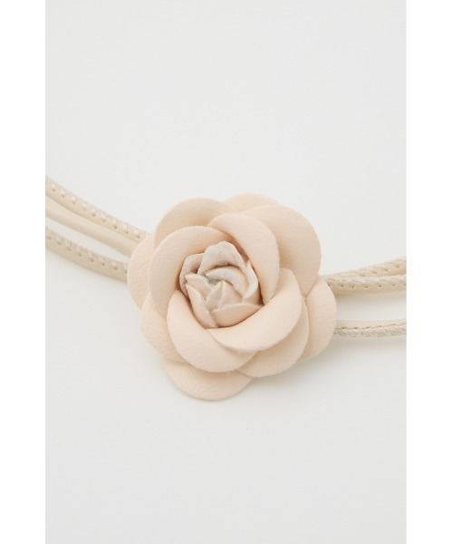SLY（スライ）の「FLOWER MOTIF CHOKER フラワー モチーフ チョーカー（チョーカー・レディース・アイボリー/ブラック・FREE）」の9枚目の写真