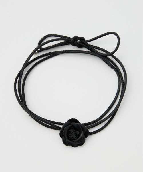 SLY（スライ）の「FLOWER MOTIF CHOKER フラワー モチーフ チョーカー（チョーカー・レディース・アイボリー/ブラック・FREE）」の13枚目の写真