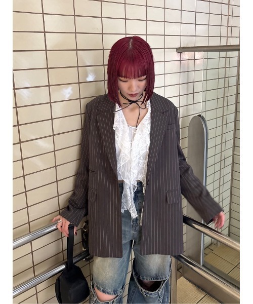SLY（スライ）の「FLOWER MOTIF CHOKER フラワー モチーフ チョーカー（チョーカー・レディース・アイボリー/ブラック・FREE）」の20枚目の写真