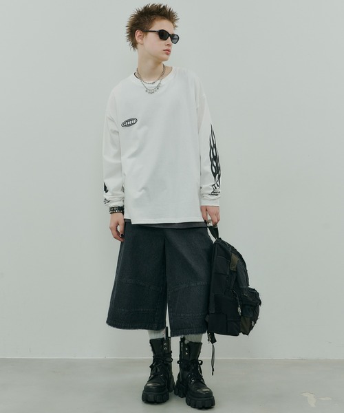 AIVER（アイバー）の「Johann×AIVER　BOYロンTEE（Tシャツ/カットソー・メンズ・ホワイト/ブラック・SMALL/MEDIUM/LARGE）」の3枚目の写真