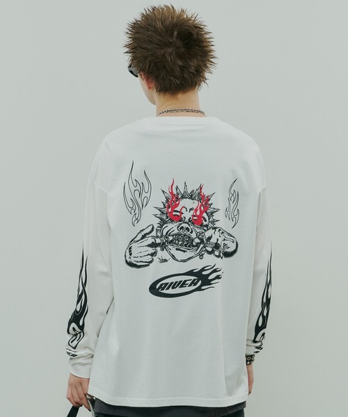 AIVER（アイバー）の「Johann×AIVER　BOYロンTEE（Tシャツ/カットソー・メンズ・ホワイト/ブラック・SMALL/MEDIUM/LARGE）」の19枚目の写真