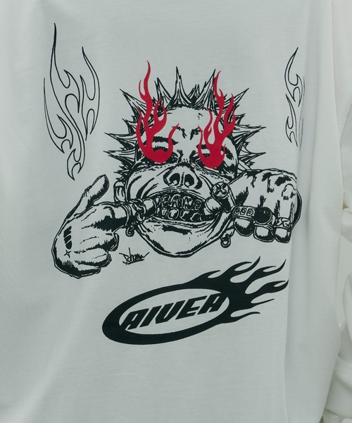 AIVER（アイバー）の「Johann×AIVER　BOYロンTEE（Tシャツ/カットソー・メンズ・ホワイト/ブラック・SMALL/MEDIUM/LARGE）」の11枚目の写真