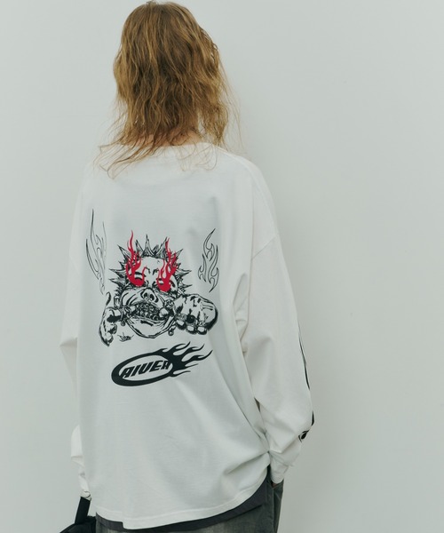 AIVER（アイバー）の「Johann×AIVER　BOYロンTEE（Tシャツ/カットソー・メンズ・ホワイト/ブラック・SMALL/MEDIUM/LARGE）」の9枚目の写真