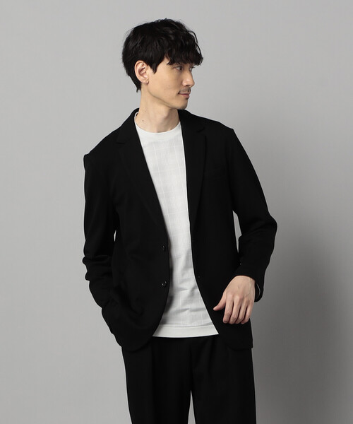 COMME CA MEN(コムサメン)の「【セットアップ対応】エアリークッションナイロンジャージー ジャケット(テーラードジャケット・メンズ・チャコールグレー/ブラック・M/L)」の5枚目の写真