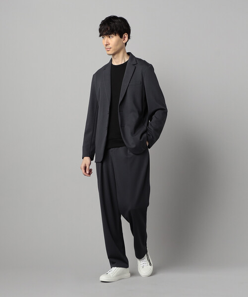 COMME CA MEN(コムサメン)の「【セットアップ対応】エアリークッションナイロンジャージー ジャケット(テーラードジャケット・メンズ・チャコールグレー/ブラック・M/L)」の8枚目の写真