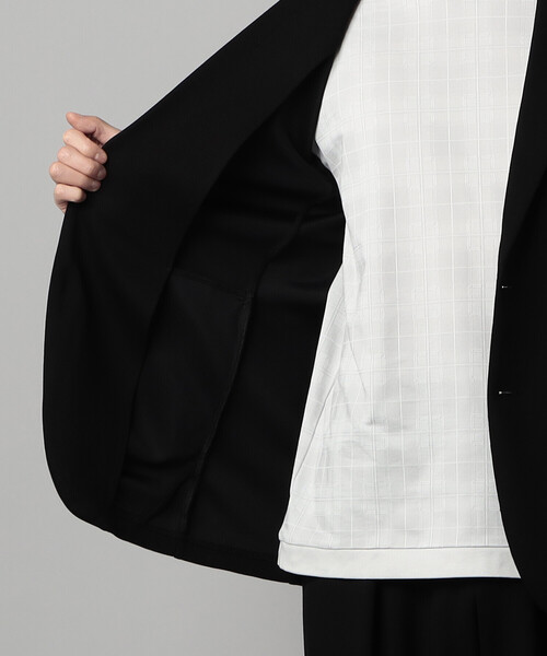 COMME CA MEN(コムサメン)の「【セットアップ対応】エアリークッションナイロンジャージー ジャケット(テーラードジャケット・メンズ・チャコールグレー/ブラック・M/L)」の19枚目の写真