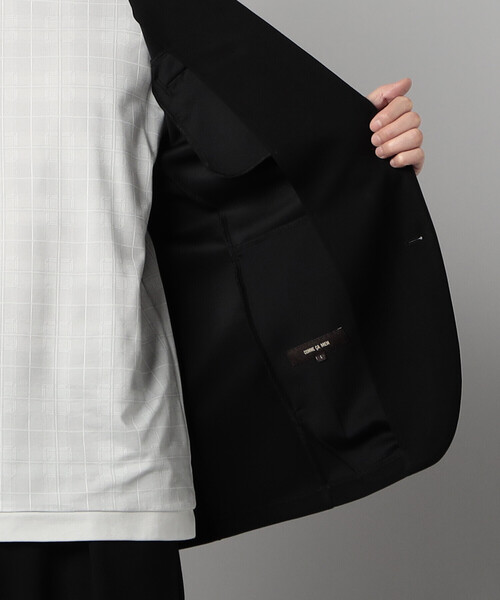 COMME CA MEN(コムサメン)の「【セットアップ対応】エアリークッションナイロンジャージー ジャケット(テーラードジャケット・メンズ・チャコールグレー/ブラック・M/L)」の20枚目の写真