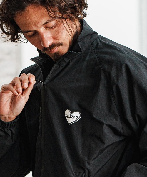 felkod(フィルコッド)の「mj10566- Cotton Nylon Track Jacket トラックジャケット(ナイロンジャケット・メンズ・ブラック/ダークオリーブ・XL/L/M/S)」の12枚目の写真