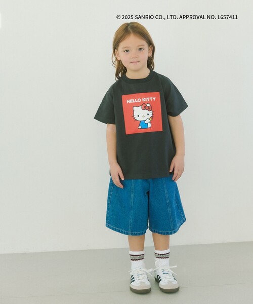 green label relaxing(グリーンレーベルリラクシング)の「【別注】<URBAMENT>SANRIO CHARACTERS Tシャツ / キッズ 100cm-130cm(Tシャツ/カットソー・キッズ・ライラック/ダークグレー・110cm/130cm/100cm/120cm)」の1枚目の写真