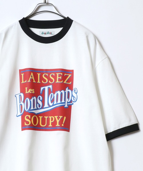 ANPAS（アンパス）の「Graphic Print Raglan Sleeve＆Ringer Tee/グラフィックプリント ラグランスリーブ リンガー Tシャツ 半袖 メンズ レディース（Tシャツ/カットソー・メンズ・レッド/レッド系その他/レッド系その他3/ブラック系その他4/ブラック系1/ネイビー/ブルー系その他/ブラック系/ブルー系/ブルー系1/ブラック/ブラック系その他2/ブルー系その他2/ホワイト系/レッド系/ホワイト系1/レッド系1/ホワイト系2/レッド系2/レッド系3/ブラック系その他/レッド系その他2/ブラック系その他3/ホワイト系3・L/XL/M）」の3枚目の写真