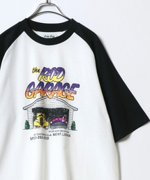 Graphic Print Raglan Sleeve＆Ringer Tee/グラフィックプリント ラグランスリーブ リンガー Tシャツ 半袖 メンズ レディース