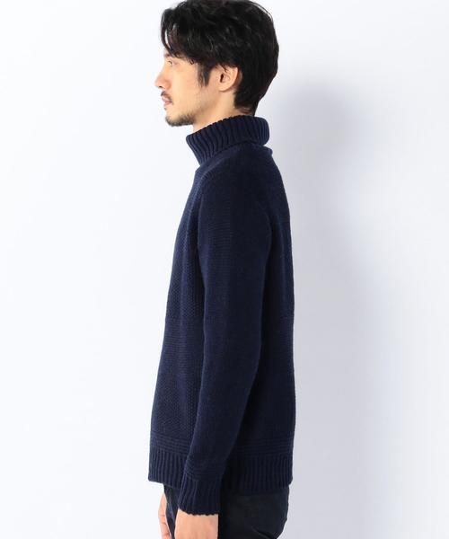coen（コーエン）の「畦編みタートルネックニット（ニット/セーター・メンズ・グレー/ネイビー・MEDIUM/LARGE/X-LARGE/SMALL）」の9枚目の写真