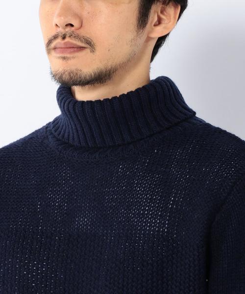 coen（コーエン）の「畦編みタートルネックニット（ニット/セーター・メンズ・グレー/ネイビー・MEDIUM/LARGE/X-LARGE/SMALL）」の6枚目の写真