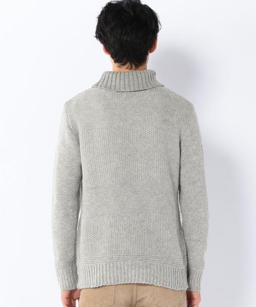 coen（コーエン）の「畦編みタートルネックニット（ニット/セーター・メンズ・グレー/ネイビー・MEDIUM/LARGE/X-LARGE/SMALL）」の7枚目の写真