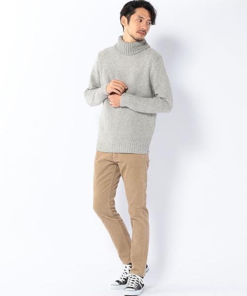 coen（コーエン）の「畦編みタートルネックニット（ニット/セーター・メンズ・グレー/ネイビー・MEDIUM/LARGE/X-LARGE/SMALL）」の13枚目の写真