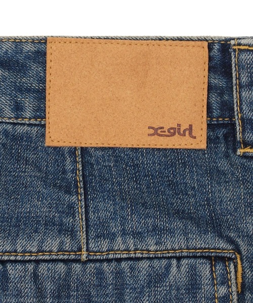 X-girl（エックスガール）の「CARGO POCKET DENIM MINI SKIRT（デニムスカート・レディース・インディゴブルー/ブラック・M/S）」の11枚目の写真