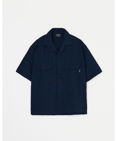 ブラウス シャツ 「THOUSAND MILE」SHORT SLEEVE SHIRT LINEN LIKE CHECK ショートスリーブシャツ　リネン M's】SHORT SLEEVE SHIRT LINEN LIKE/ショートスリーブシャツ