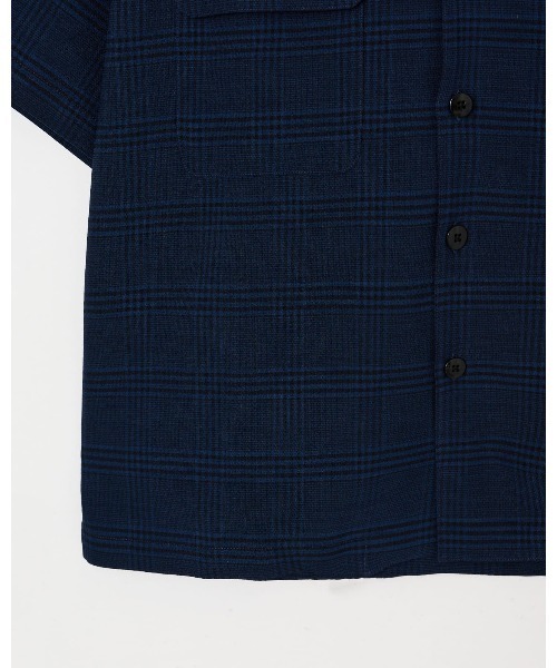 ブラウス シャツ 「THOUSAND MILE」SHORT SLEEVE SHIRT LINEN LIKE CHECK ショートスリーブシャツ　リネン THOUSAND MILE シャツ 「THOUSAND MILE」SHORT SLEEVE SHIRT