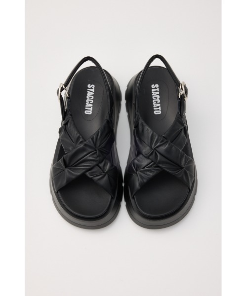 STACCATO（スタッカート）の「クロスベッセルサンダル（サンダル・レディース・ブラック/ホワイト・23cm/23.5cm/24cm/24.5cm/22.5cm）」の6枚目の写真