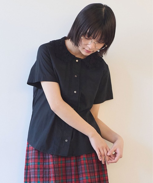 bulle de savon（ビュルデサボン）の「おはな刺繍 ブラウス（シャツ/ブラウス・レディース・アイボリー/ブラック/レッド・FREE）」の18枚目の写真