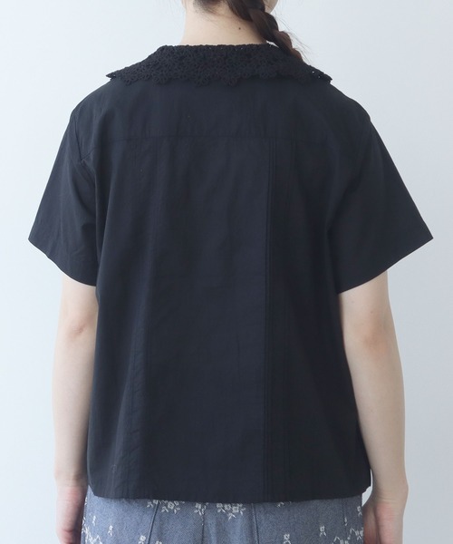 【bulle de savon】シャーリング刺繍ブラウス △おはな刺繍 ブラウス（シャツ/ブラウス）｜bulle de savon