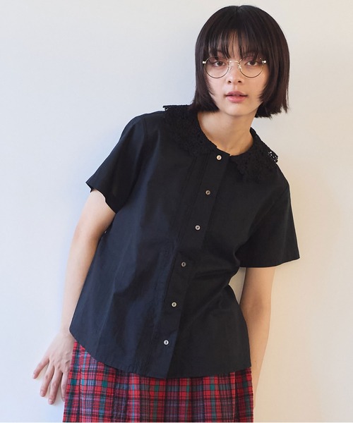 bulle de savon（ビュルデサボン）の「おはな刺繍 ブラウス（シャツ/ブラウス・レディース・アイボリー/ブラック/レッド・FREE）」の17枚目の写真