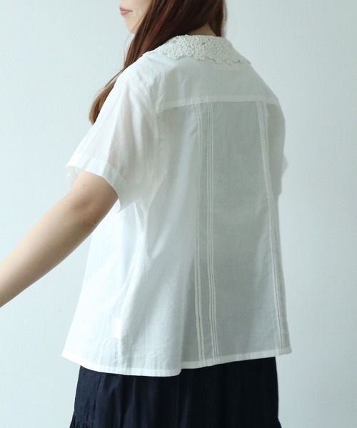 ブラウス シャツ おはな刺繍 ブラウス レディース △おはな刺繍 ブラウス（シャツ/ブラウス）｜bulle de savon