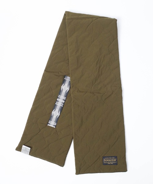 PENDLETON（ペンドルトン）の「【PE2】【PENDLETON/ペンドルトン】QUILTING MUFFLER キルティング マフラー（マフラー・レディース・オリーブドラブ/ブラック・FREE）」の3枚目の写真