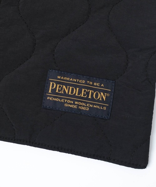 PENDLETON（ペンドルトン）の「【PE2】【PENDLETON/ペンドルトン】QUILTING MUFFLER キルティング マフラー（マフラー・レディース・オリーブドラブ/ブラック・FREE）」の4枚目の写真