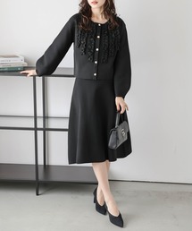 美品☆VELLA♡フリル付きブラックジャケット ウォッシャブル】レディスジャケット S＆M Knightsbridge