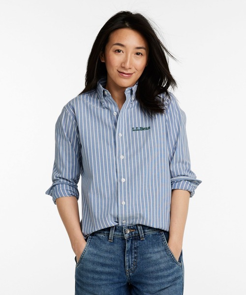 コンフォート・ストレッチ・オックスフォード・シャツ、長袖