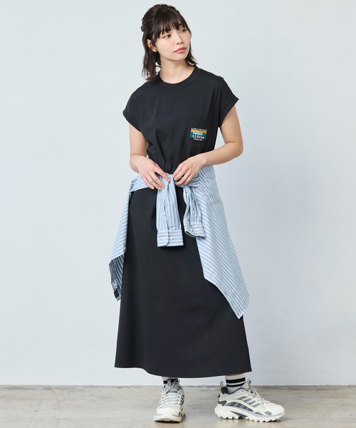 L.L.Bean（エルエルビーン）の「コンフォート・ストレッチ・オックスフォード・シャツ、長袖　ストライプ ジャパン・フィット（シャツ/ブラウス・レディース・ブルー・SMALL/MEDIUM）」の12枚目の写真