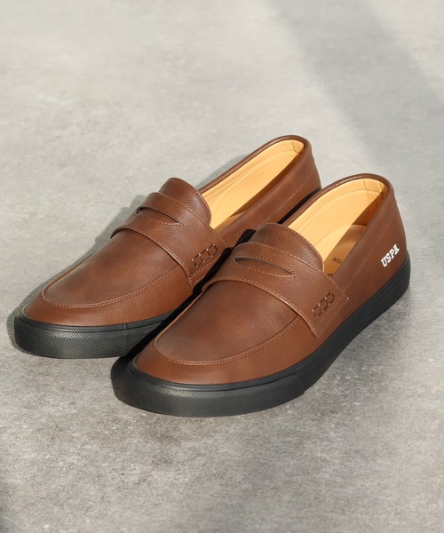 U.S. POLO ASSN.（ユーエスポロアッスン）の「【U.S. POLO ASSN./ユーエスポロアッスン】合皮 ワンポイント コインローファー（ローファー・メンズ・ブラウン/ブラック・25.0cm/25.5cm/26.0cm/26.5cm/27.0cm）」の16枚目の写真