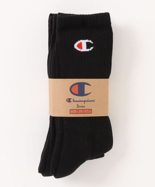 Champion（チャンピオン）の「Champion/チャンピオン ソックス 3足組 フルレングスソックス ハーフパイル CMSCY004（ソックス/靴下・メンズ・ホワイト/ブラック・M）」の11枚目の写真