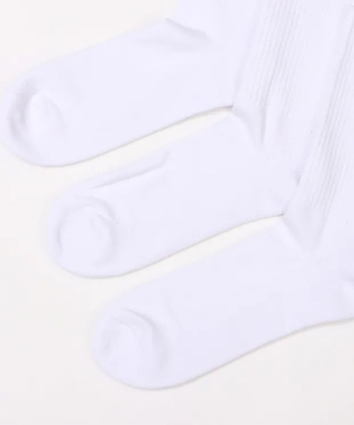 Champion（チャンピオン）の「Champion/チャンピオン ソックス 3足組 フルレングスソックス ハーフパイル CMSCY004（ソックス/靴下・メンズ・ホワイト/ブラック・M）」の5枚目の写真