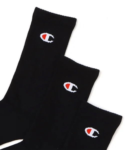 Champion（チャンピオン）の「Champion/チャンピオン ソックス 3足組 フルレングスソックス ハーフパイル CMSCY004（ソックス/靴下・メンズ・ホワイト/ブラック・M）」の8枚目の写真