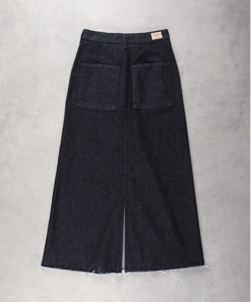 SOMETHING（サムシング）の「【SOMETHING】ベイカースカート（デニムスカート・レディース・ノンウォッシュ・M/L/S）」の2枚目の写真