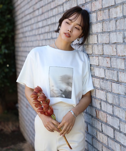 ANNTIAN　フラワー フォトプリント シャツ　　　　72-0605-2A セール】【made in Japan】【cotton silk】flower photo print