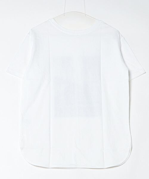 Aletta vita(アレッタビータ)の「綿天竺ラウンドヘム2WAYフォトTシャツ(Tシャツ/カットソー・レディース・チャコール/オフホワイト・FREE)」の3枚目の写真