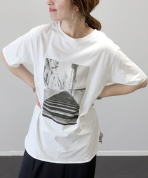 綿天竺ラウンドヘム2WAYフォトTシャツ