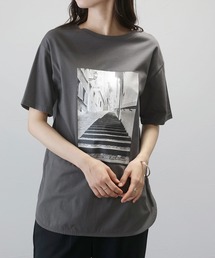 綿天竺ラウンドヘム2WAYフォトTシャツ