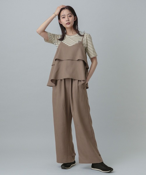 GLOBAL WORK(グローバルワーク)の「MATINEE LINE/マルチボーダープルオーバー半袖/327913(Tシャツ/カットソー・レディース・アイボリー/ブラック・MEDIUM/LARGE)」の5枚目の写真