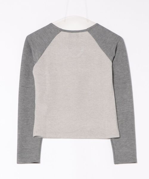 3.3 Field Trip （3.3フィールドトリップ）の「3.3Field Trip／リボンラグラン長袖シャツ（Tシャツ/カットソー・レディース・チャコール/ブルー/ピンク・FREE）」の4枚目の写真